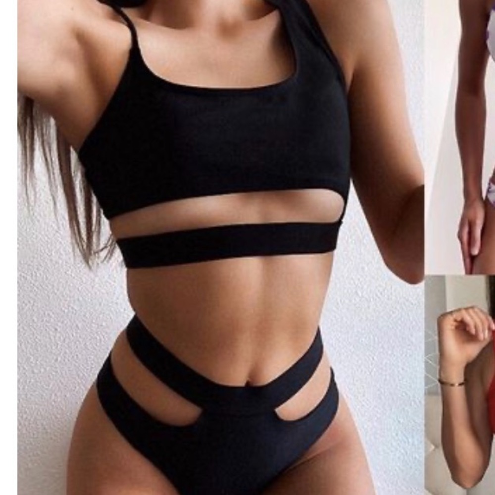 Brand new black cut out swimsuit